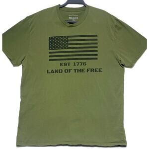 Land of the Free Established 1776 T-Shirt Men's Size Extra Large Green